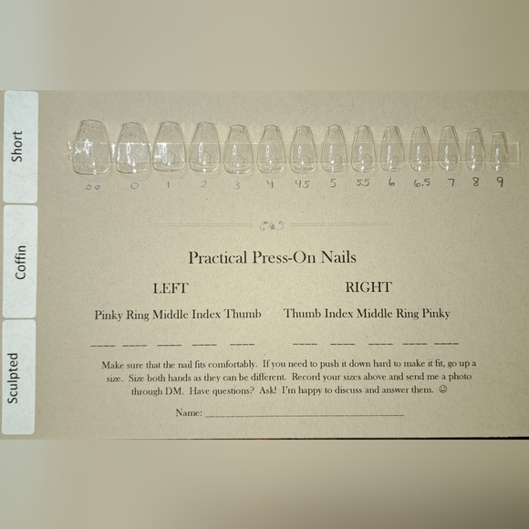 Sizing Kit Apres Gel-x Press On Nails Various Shapes & Lengths - Picture 9 of 12